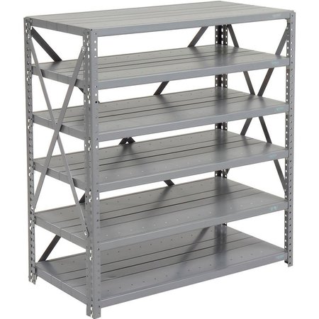 Global Equipment Closed Style Steel Shelf - 6 Shelf No Bins 36"Wx12"Dx39"H Ready To Assemble 239622